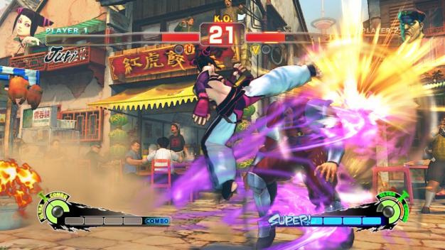 Juri dishing out the pain on M.Bison